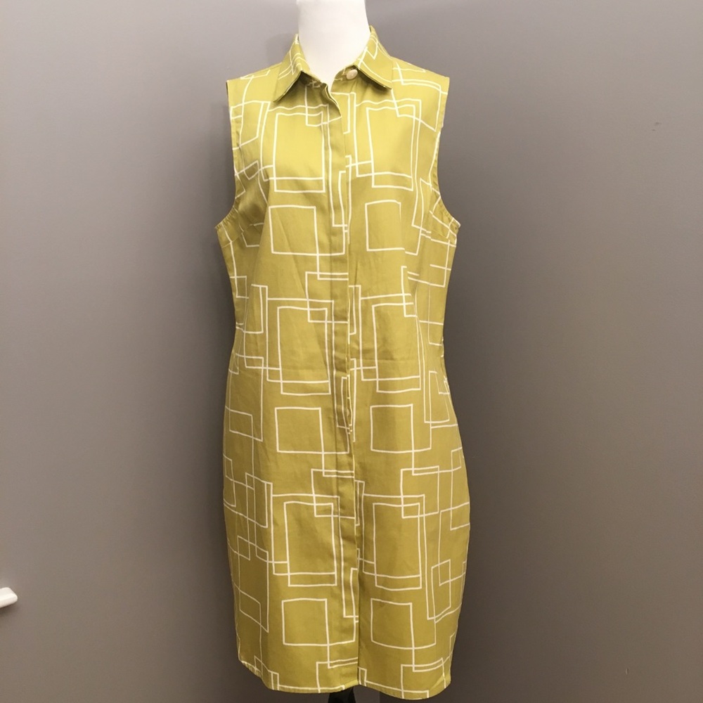 Gorgeous Retro Style Shift Dress Mod Geometric Sleeveless May Stone